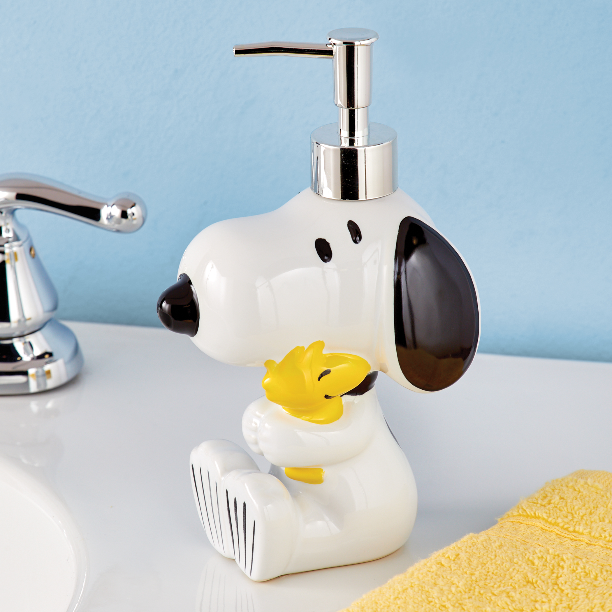 Peanuts Snoopy and Woodstock Ceramic Lotion Dispenser