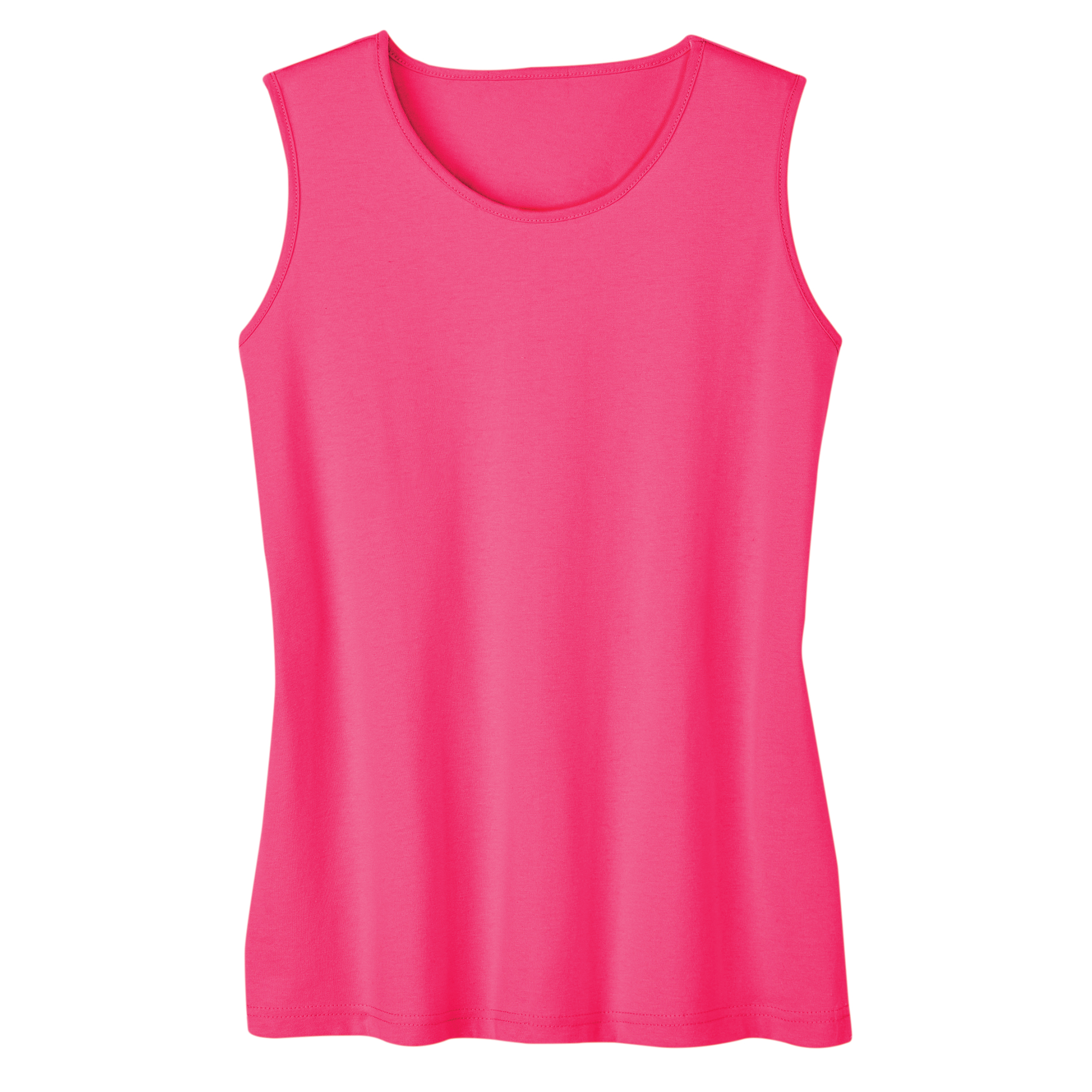 Soft Knit Crew Neck Sleeveless Summer Tank Top - Picture 3 of 7