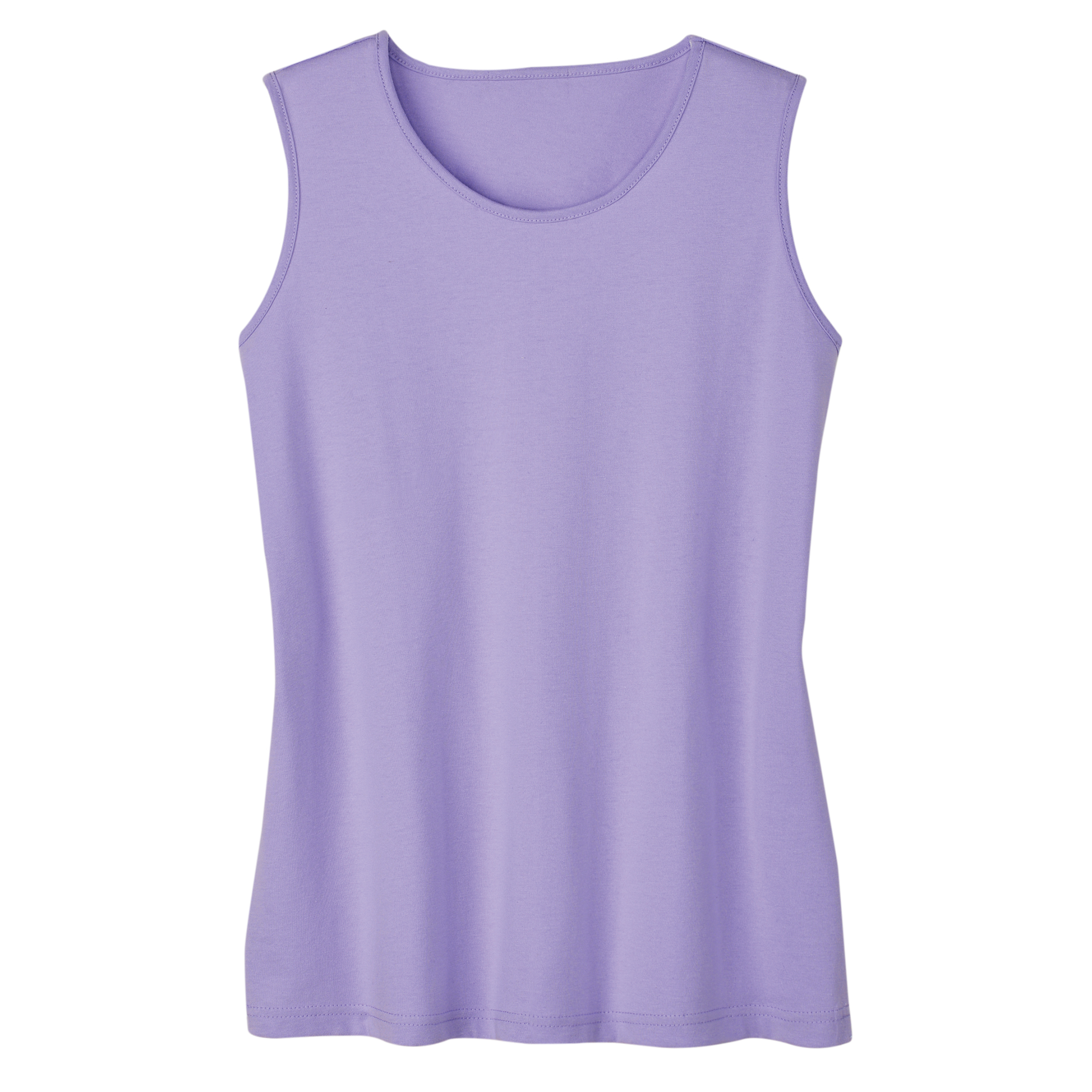 Soft Knit Crew Neck Sleeveless Summer Tank Top - Picture 4 of 7