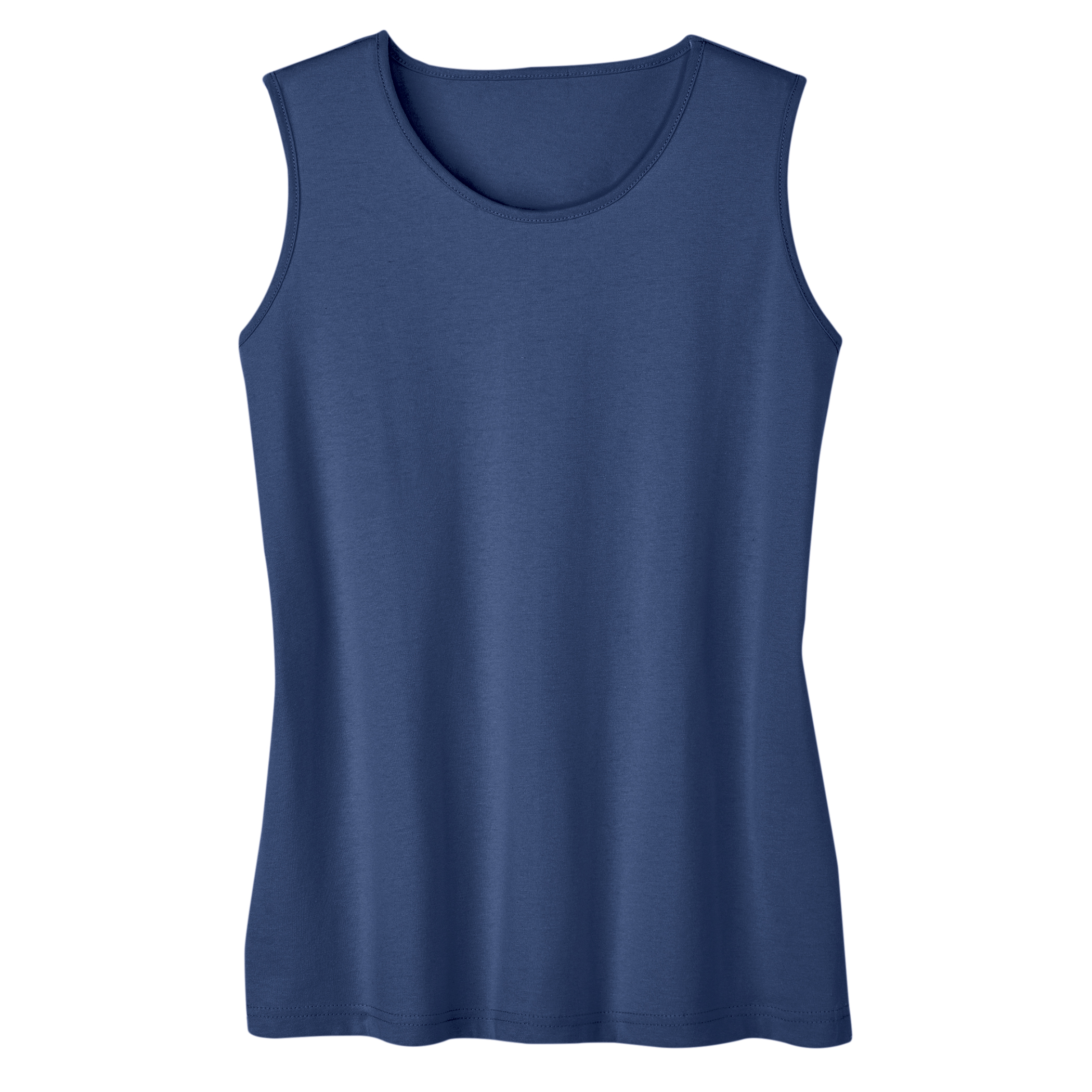 Soft Knit Crew Neck Sleeveless Summer Tank Top - Picture 5 of 7