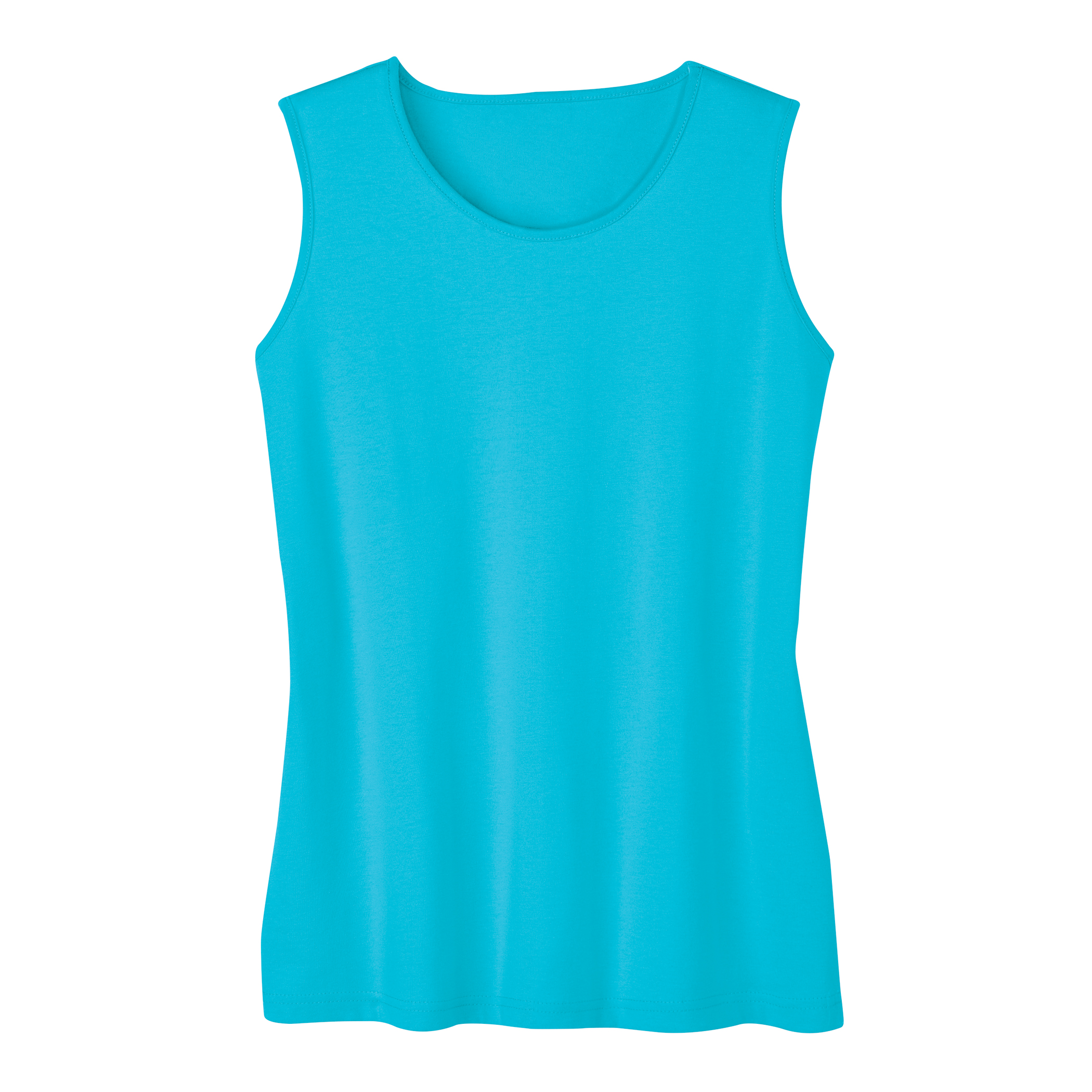 Soft Knit Crew Neck Sleeveless Summer Tank Top - Picture 6 of 7