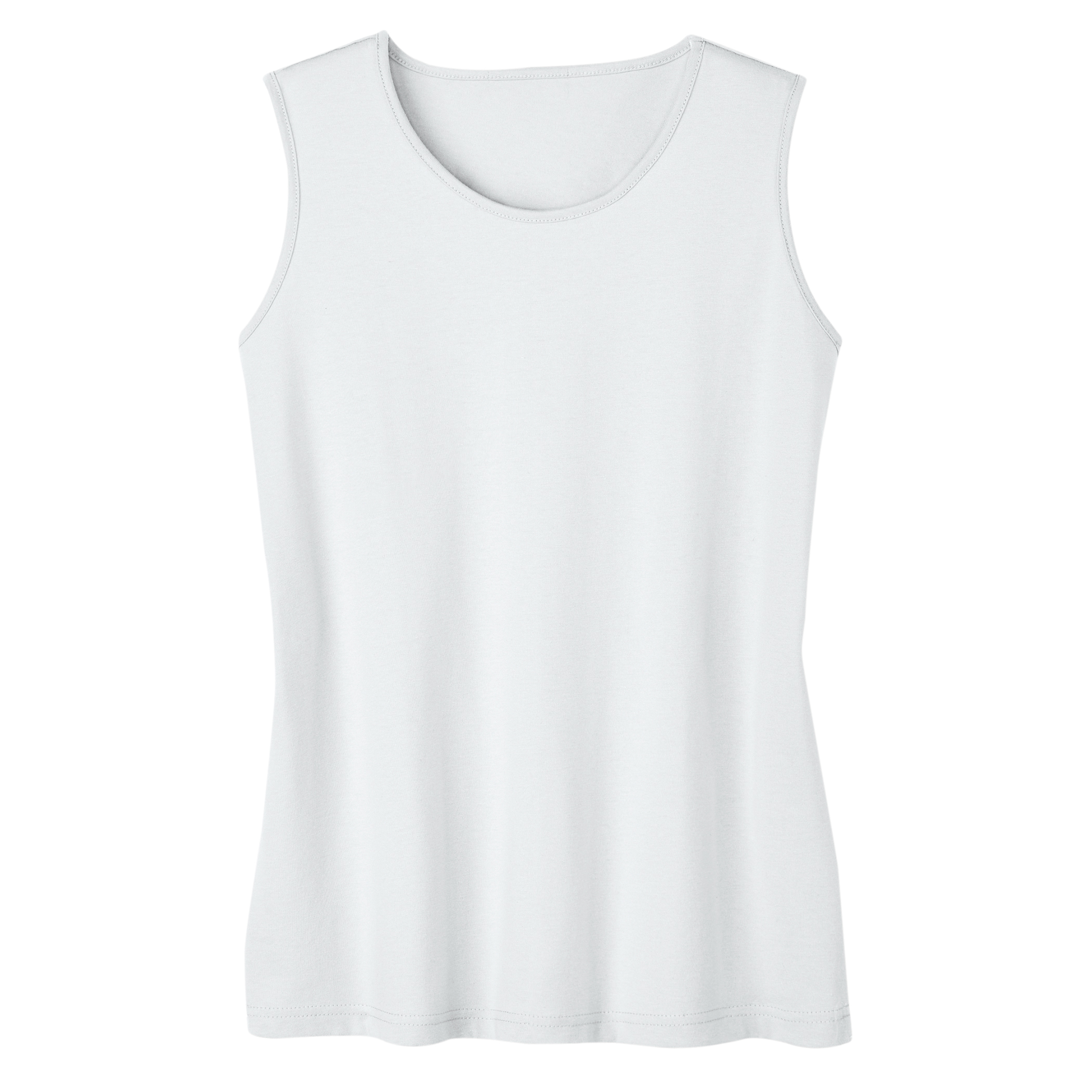 Soft Knit Crew Neck Sleeveless Summer Tank Top - Picture 7 of 7