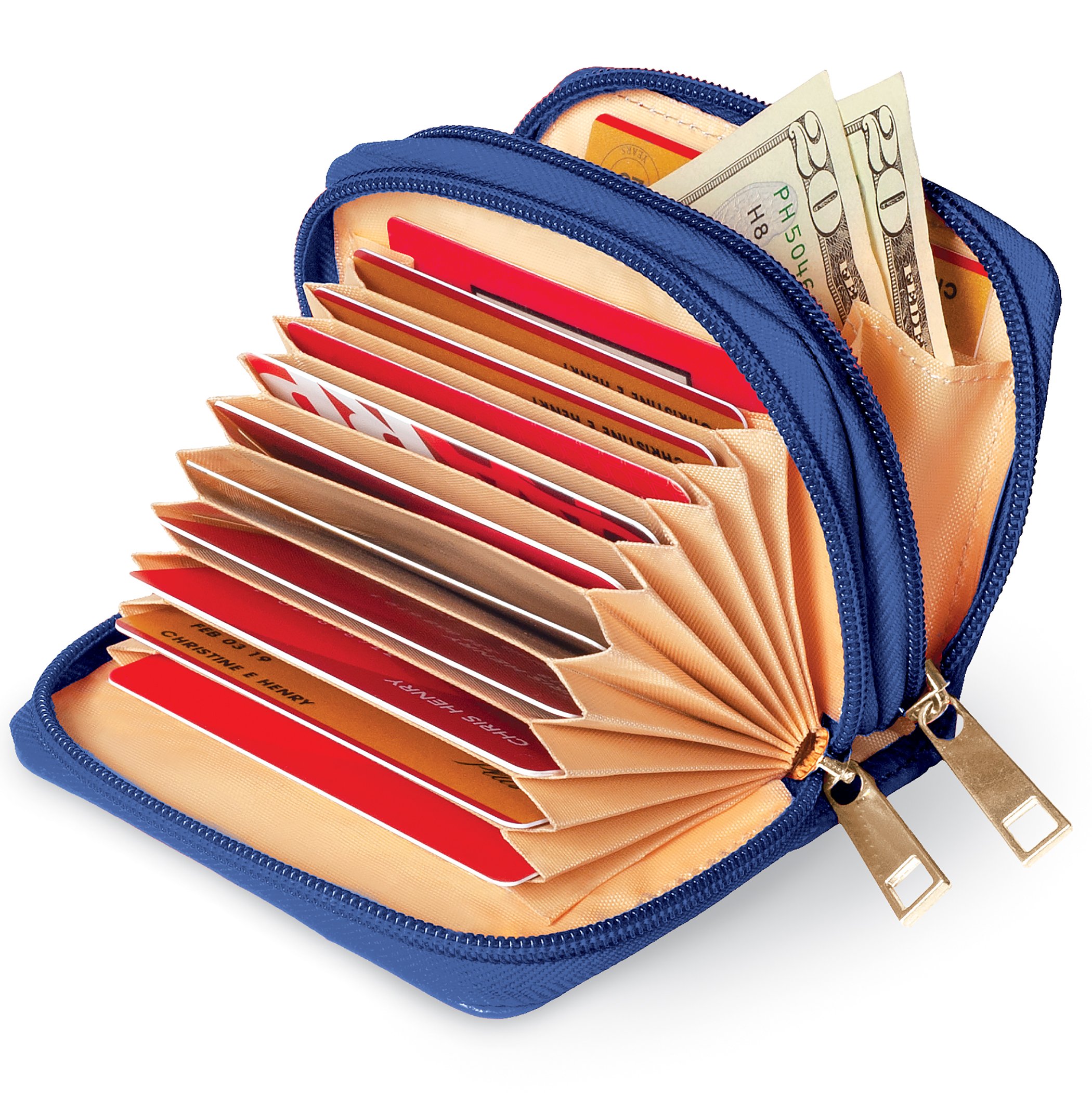 RFID Leather-look Accordion Credit Card Holder Wallet