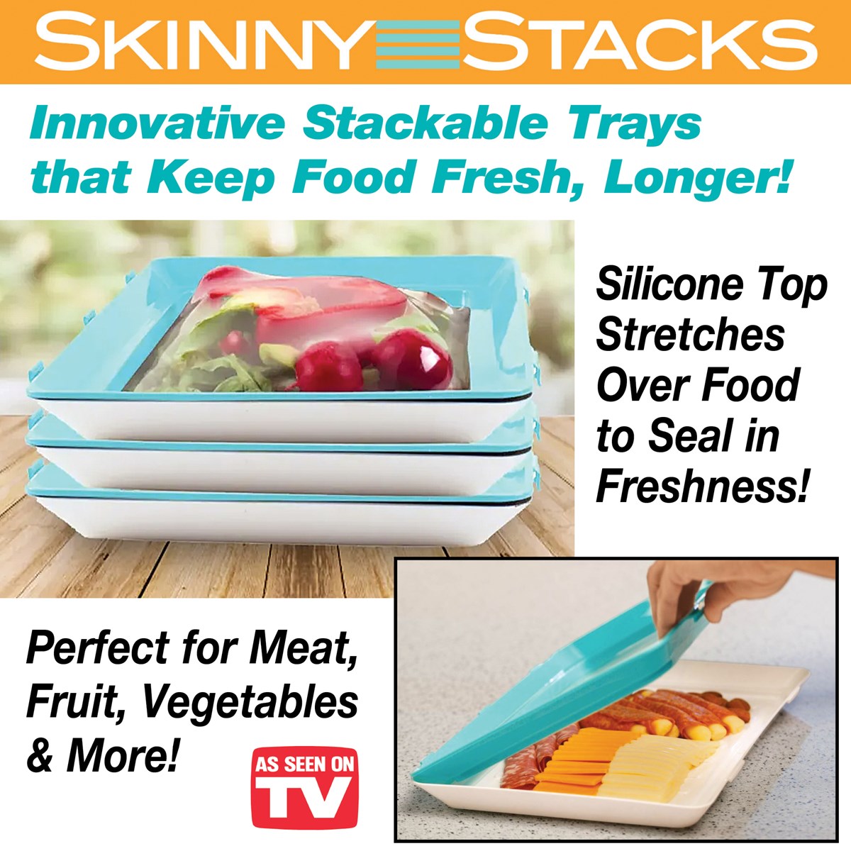 Skinny Stacks Silicone Innovative Stackable Trays Collections Etc.