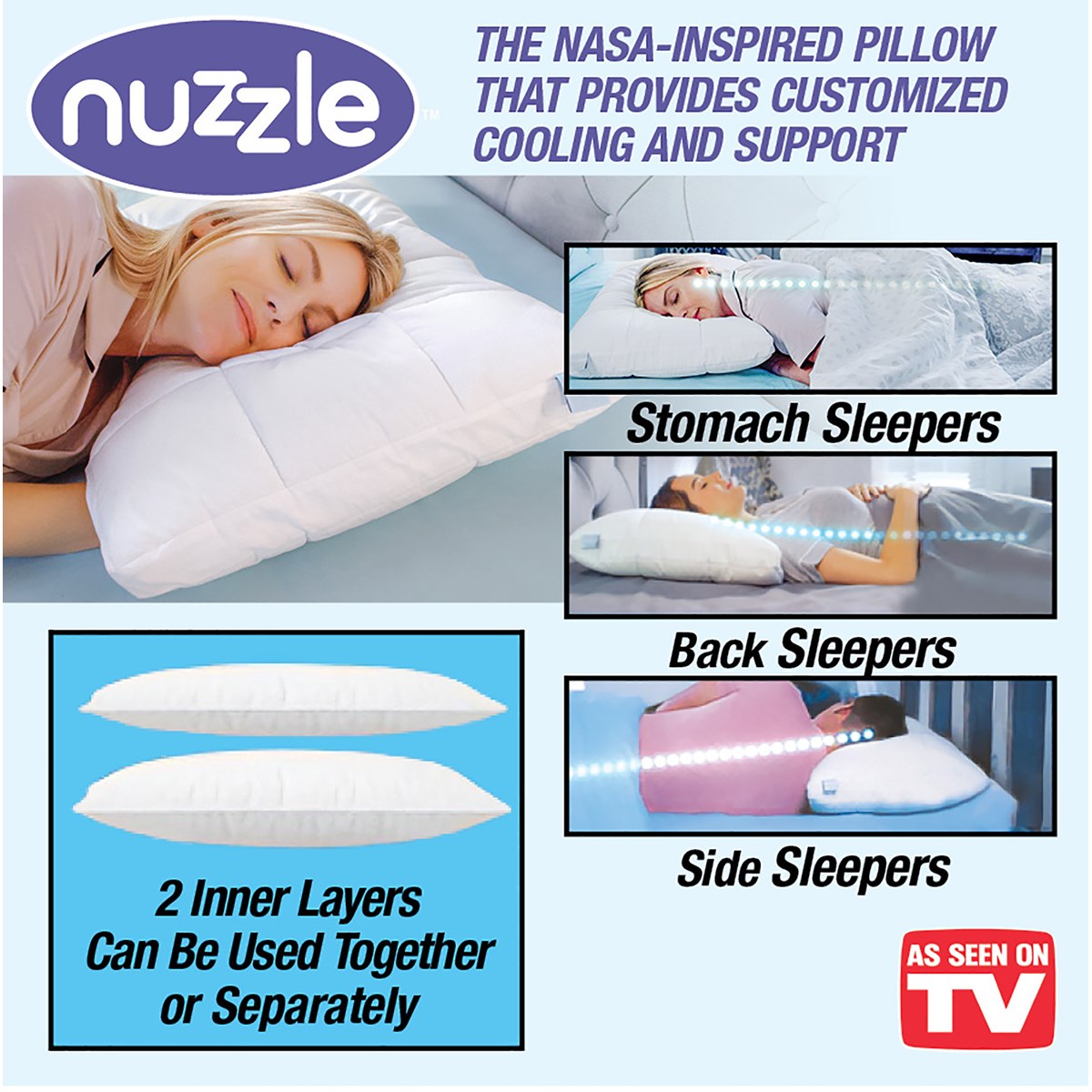 NasaInspired Nano Coil Fiber Nuzzle Pillow Collections Etc.