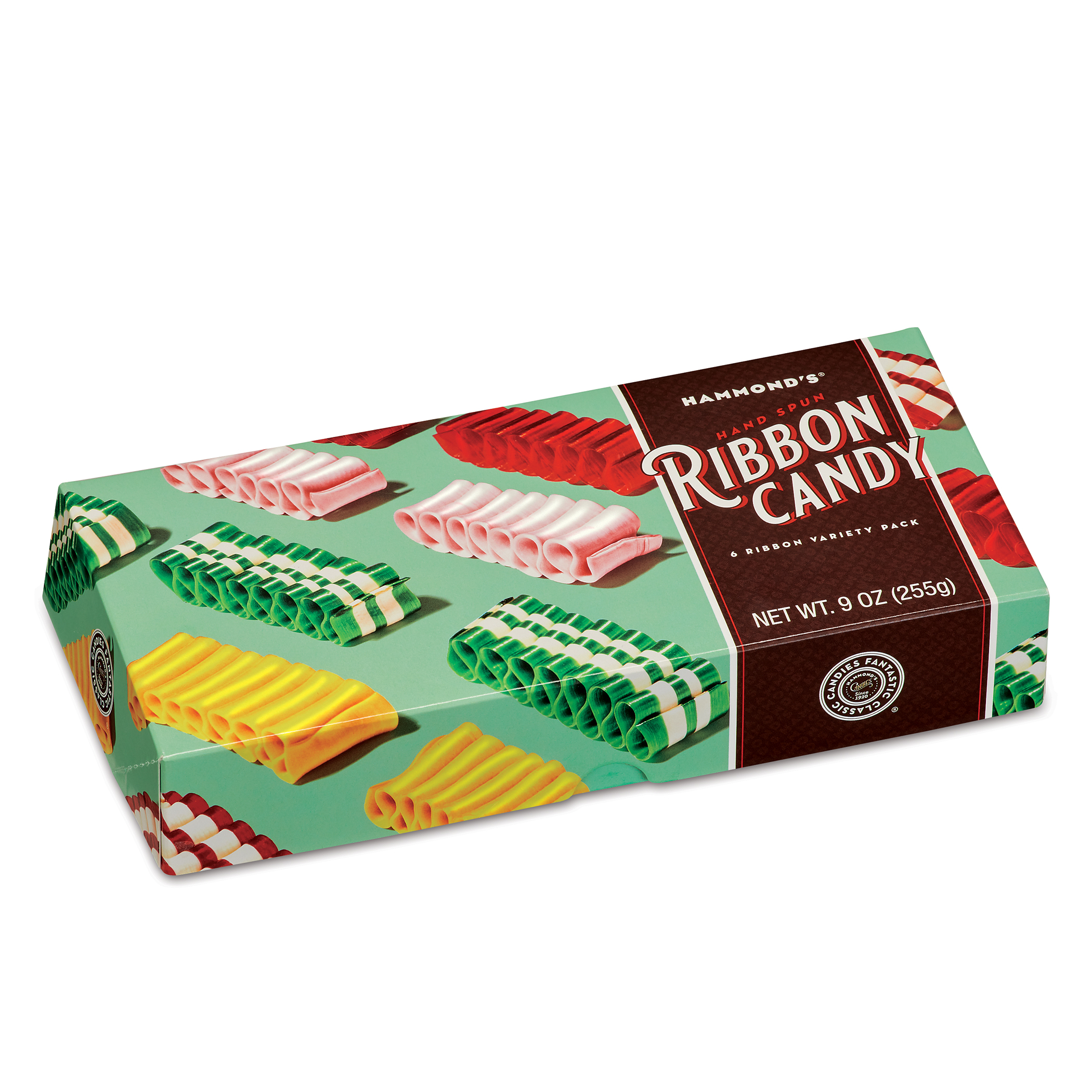 Hammond's Hand Spun Ribbon Candy Gift Box Green