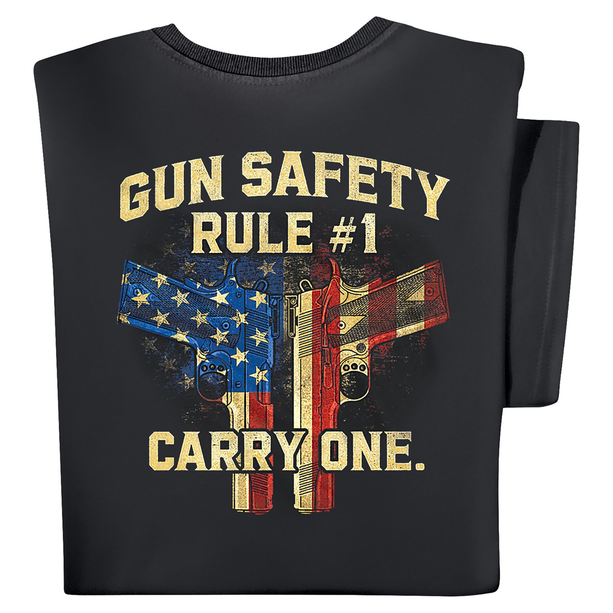 Gun Safety Rule 1 Carry One Short Sleeve Graphic Tee Collections Etc.