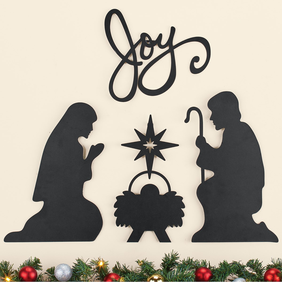 4Piece Nativity Scene Metal Wall Art Set Collections Etc.