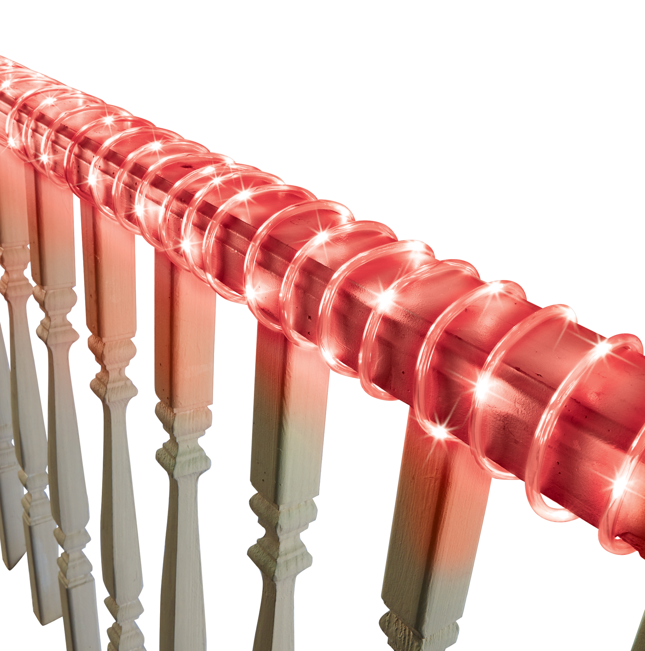 32-Foot LED Lighted Holiday Rope Flexible String Lights NO SIZE Red