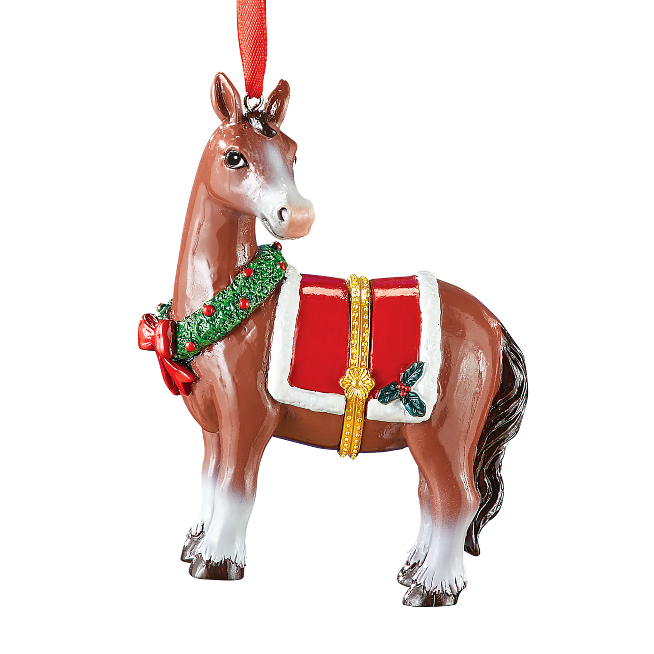 Animal Christmas Ornament Trinket Boxes 3.5 X 2 X 3 Horse