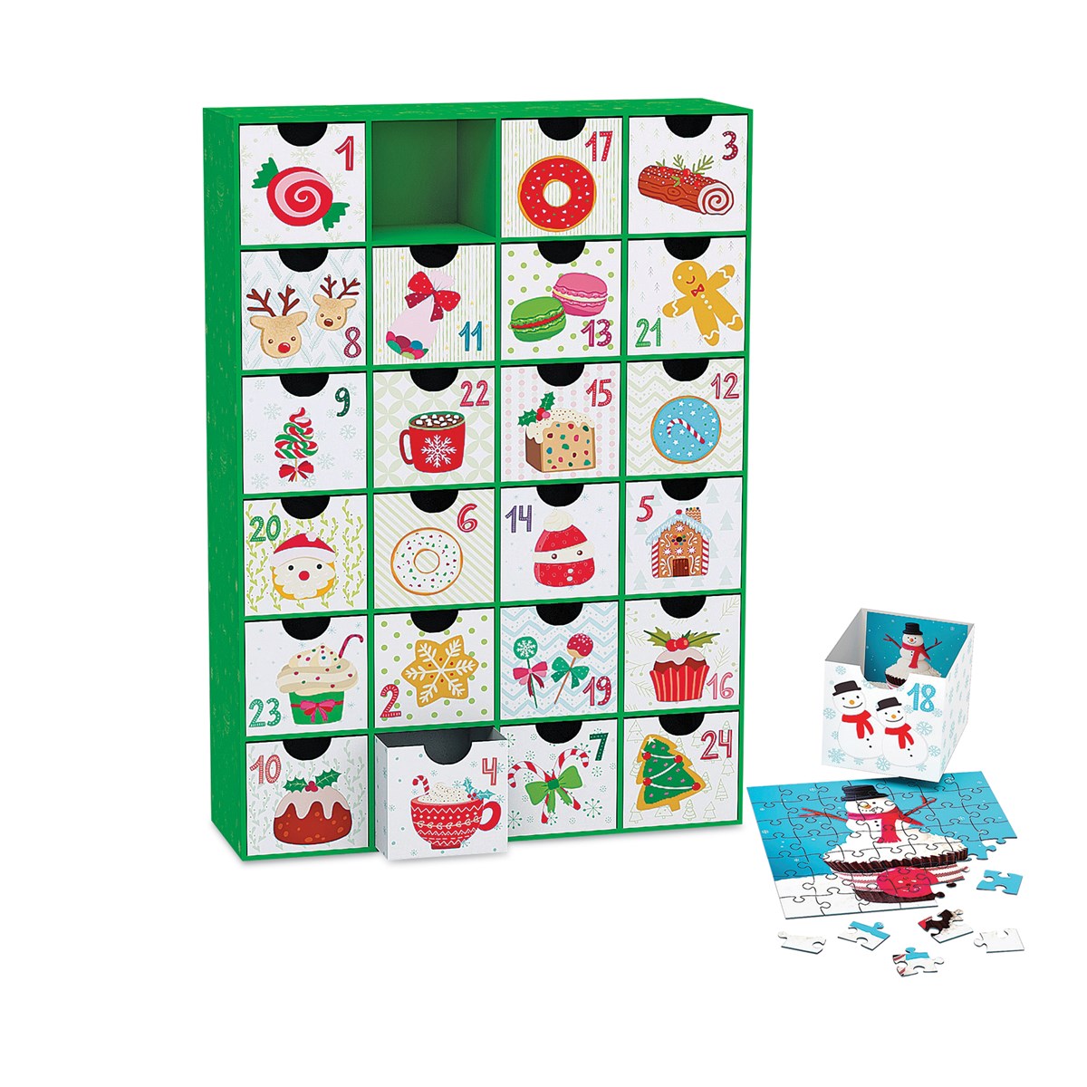 Holiday 24Day Advent Calendar 50Piece Puzzle Set Collections Etc. Holiday 24Day Advent Calendar 50Piece Puzzle Set Collections Etc.