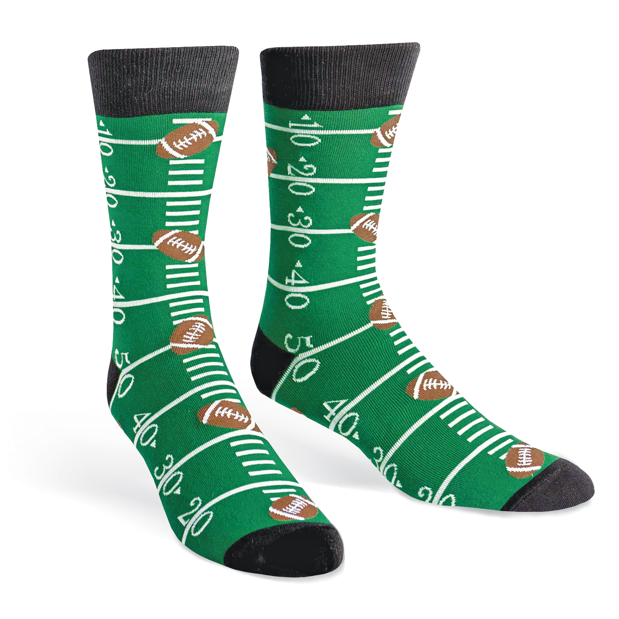 Game Day Football Novelty Comfortable Crew Socks One Size Black