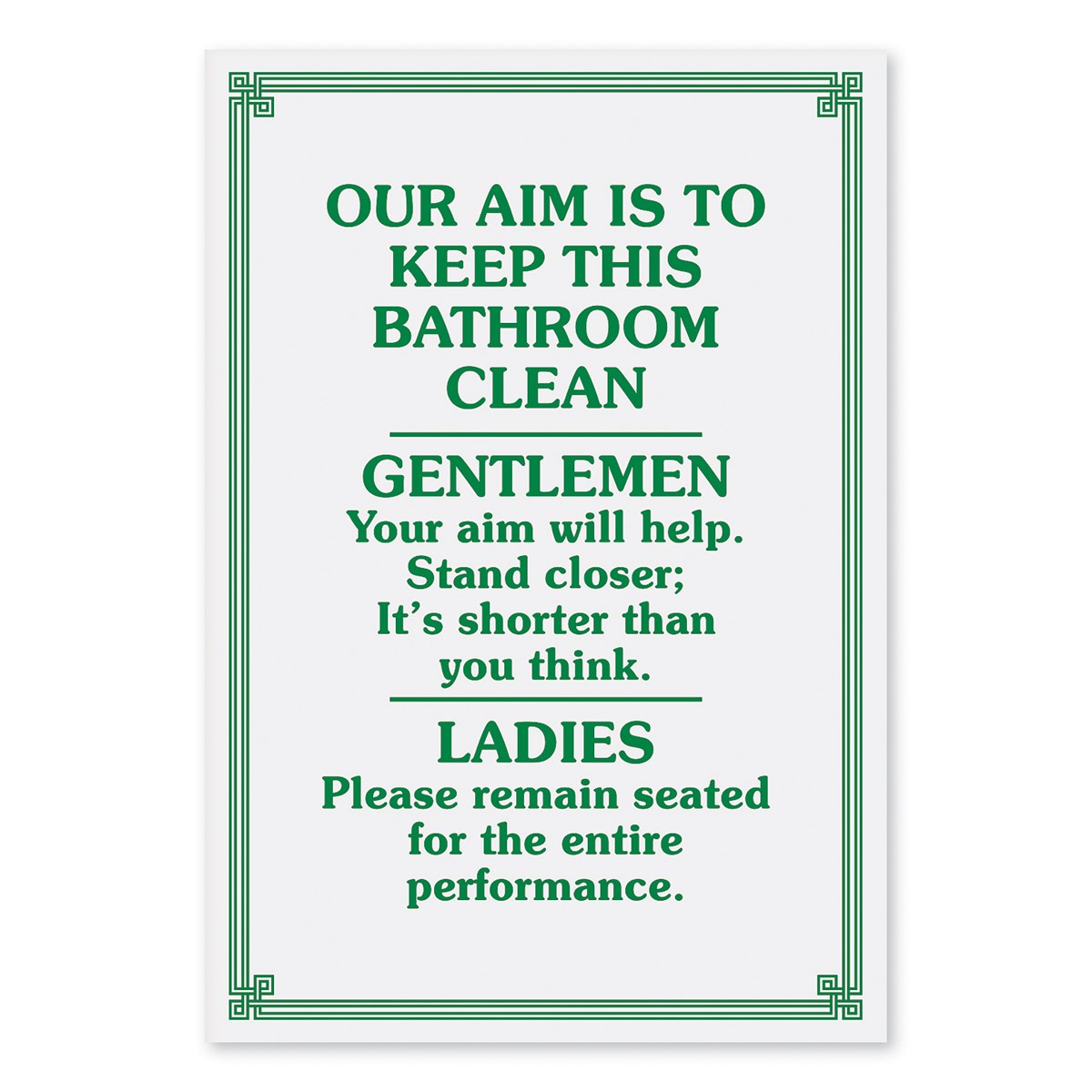 Keep This Bathroom Clean Novelty Tin Sign | Collections Etc.
