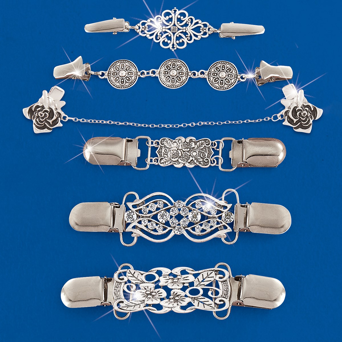 6Piece Beautiful Decorative Sweater Clasps Set Collections Etc.