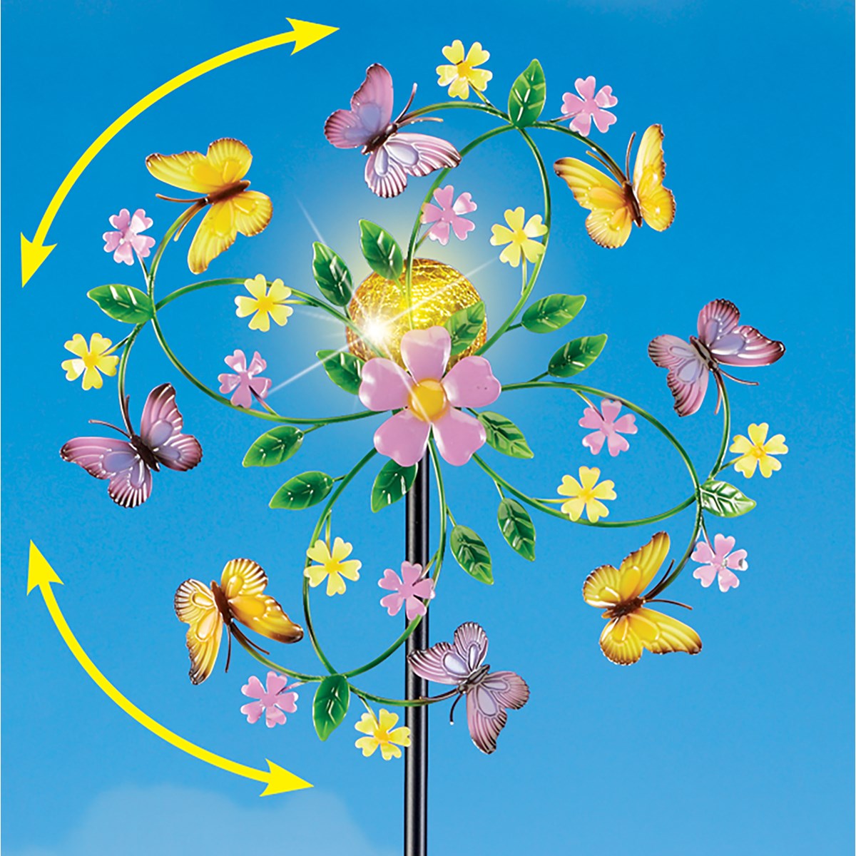 Solar Powered Butterfly Floral Wind Spinner Garden Stake Collections Etc.