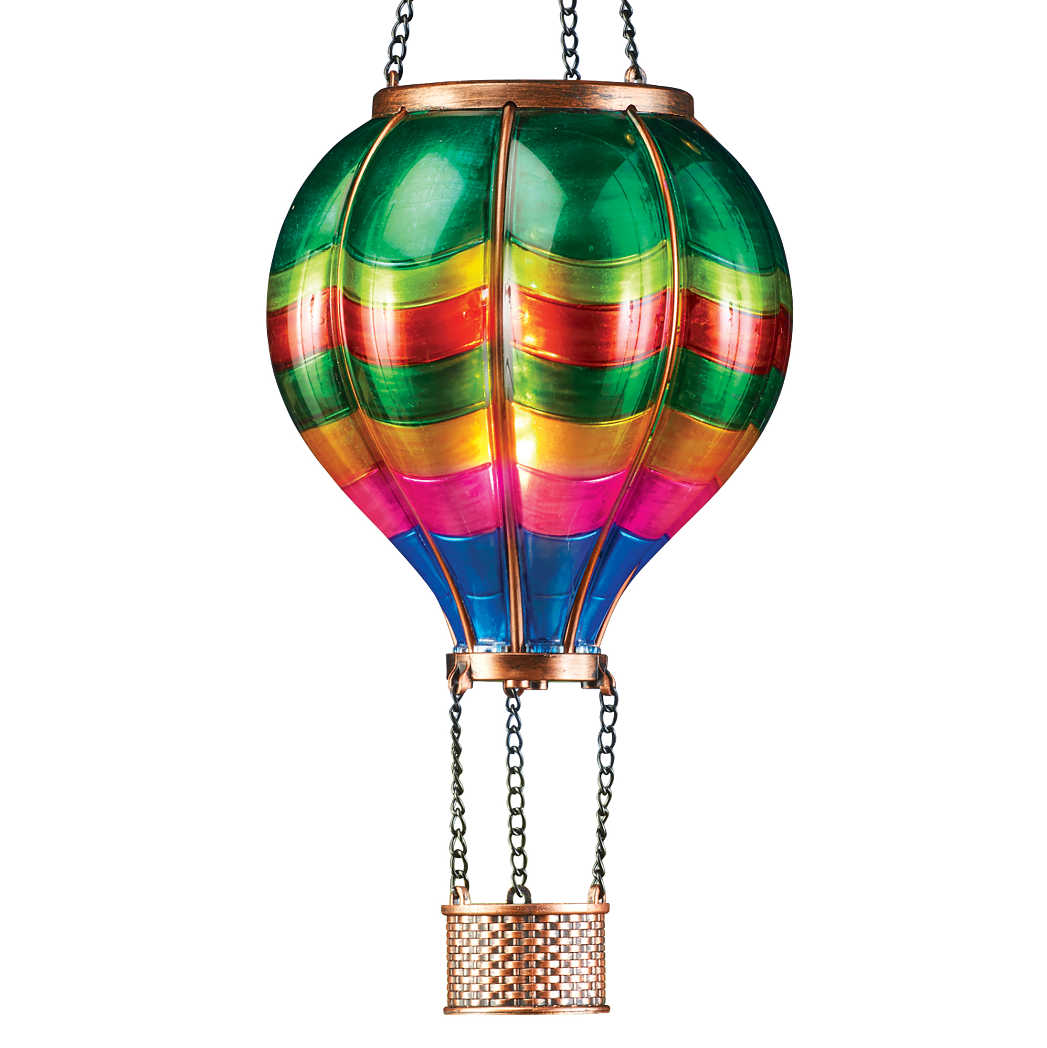 Solar Powered Colorful Hot Air Balloon Hanging Mobile