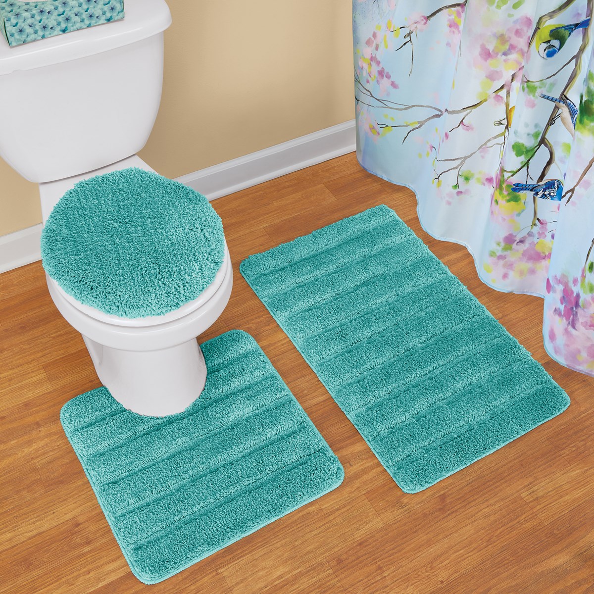 3Piece Tufted SkidResistant Bath Rug Set Collections Etc.