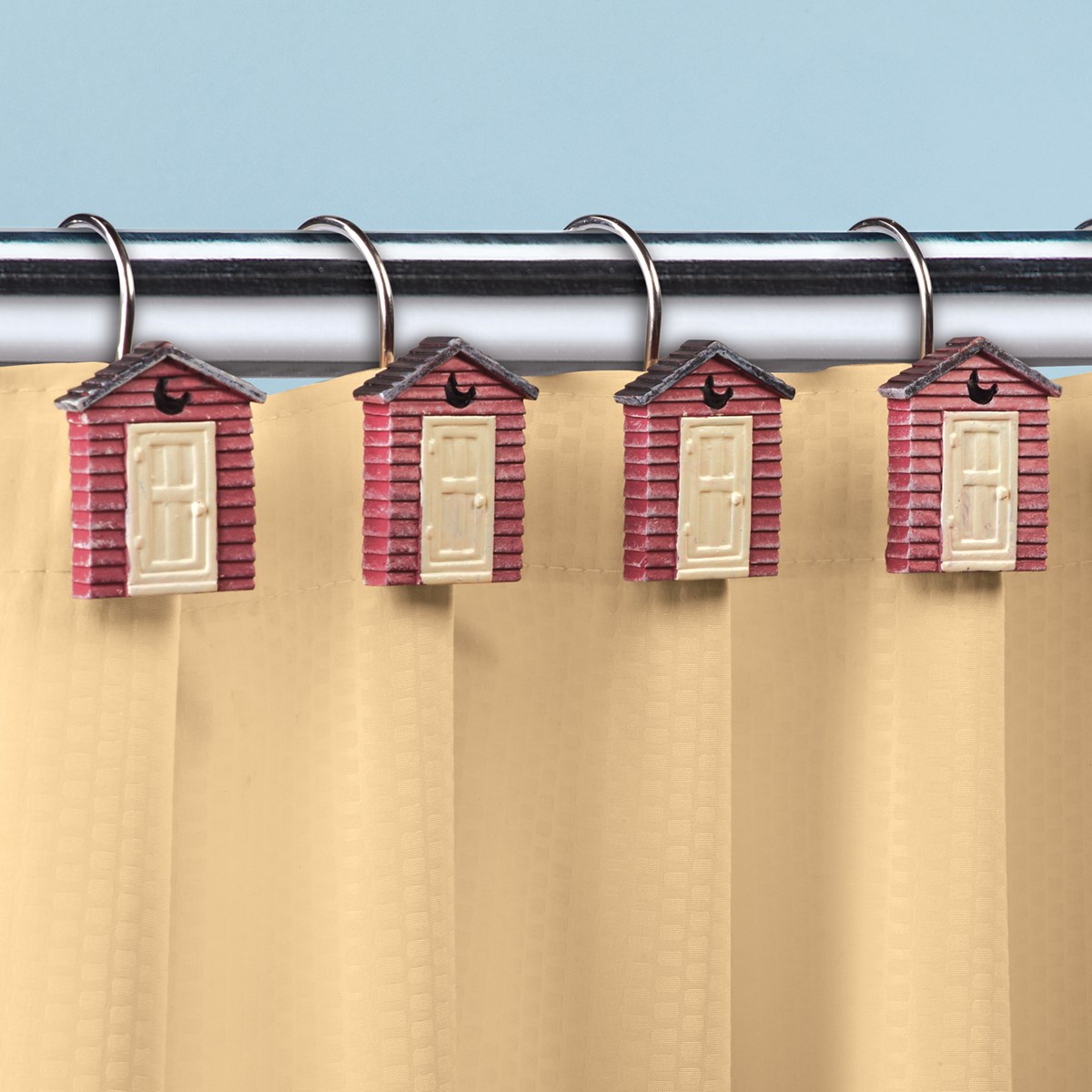 Charming HandPainted Outhouse Shower Hooks Set of 12 Collections Etc.