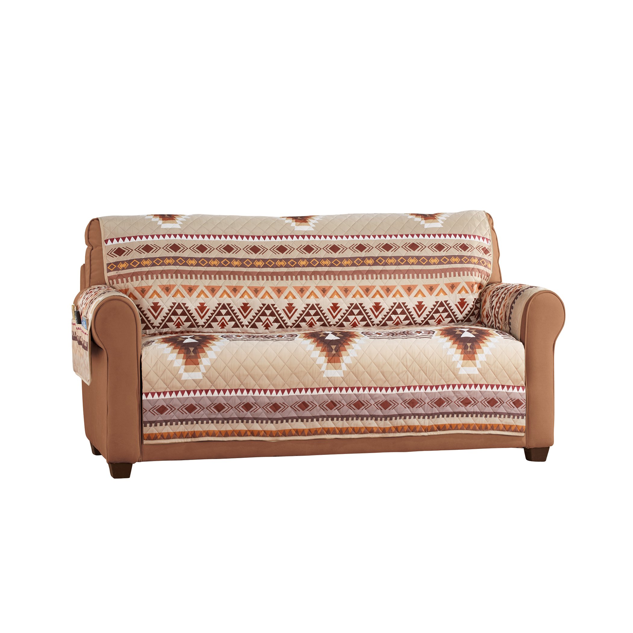 Quilted Neutral Southwest Aztec Furniture Cover