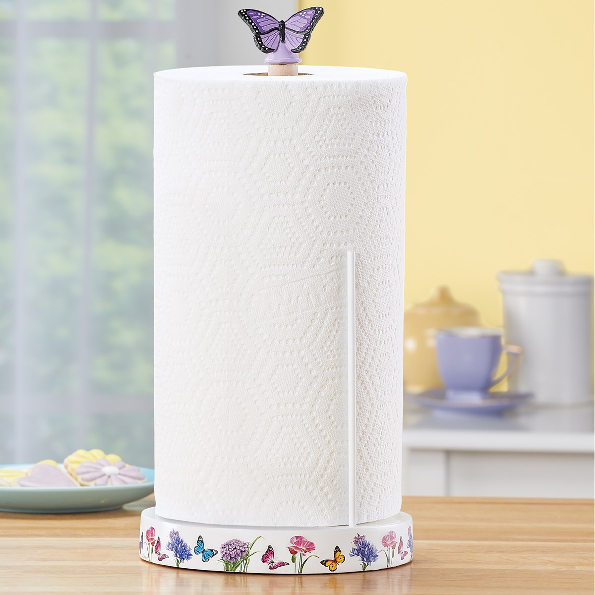 HandPainted Butterfly Paper Towel Holder Collections Etc.