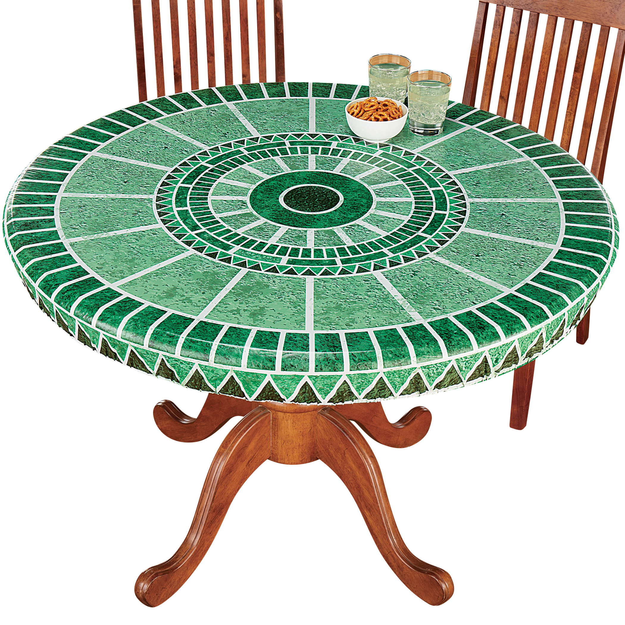 Stretch-to-Fit Mosaic Design Table Covers - Picture 3 of 4