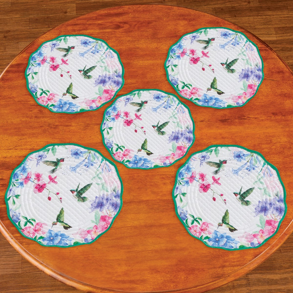 Hummingbird Floral Placemats Set of 5 Collections Etc.