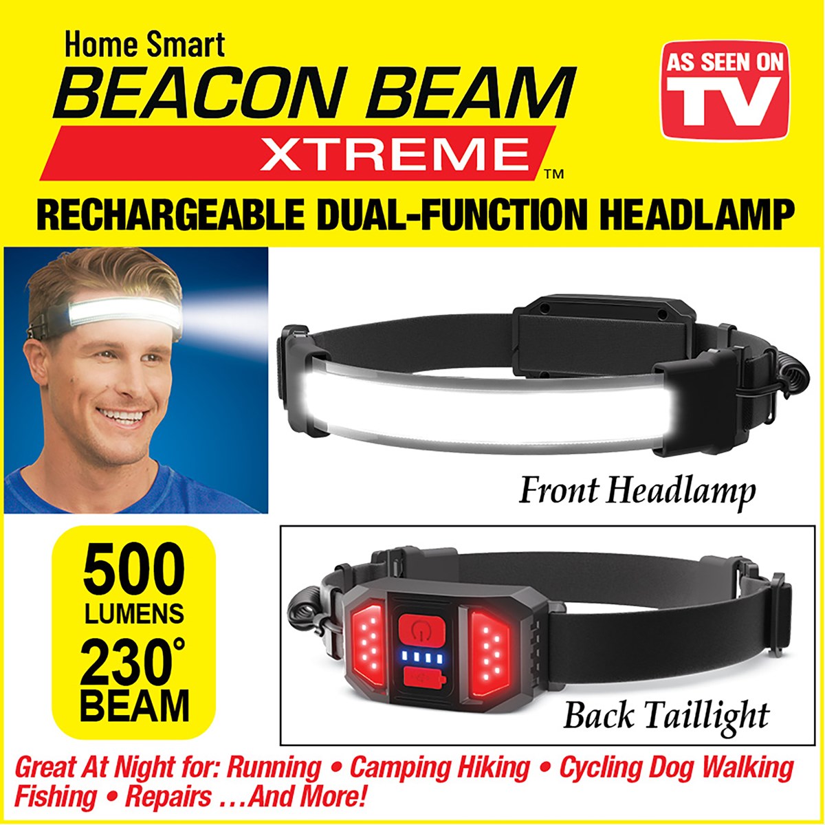 Beacon Beam Xtreme™ Rechargeable DualFunction Headlamp Collections Etc.