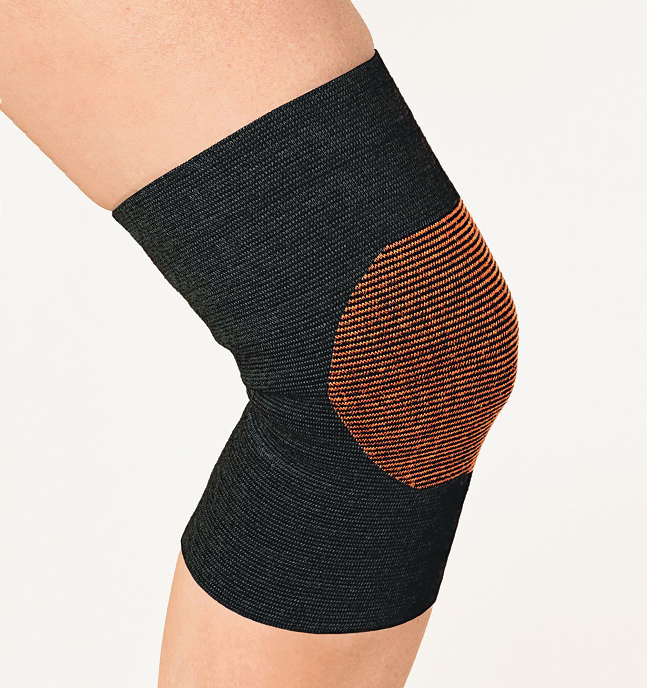 Copper Knee Support Compression Sleeve, Black, Mens