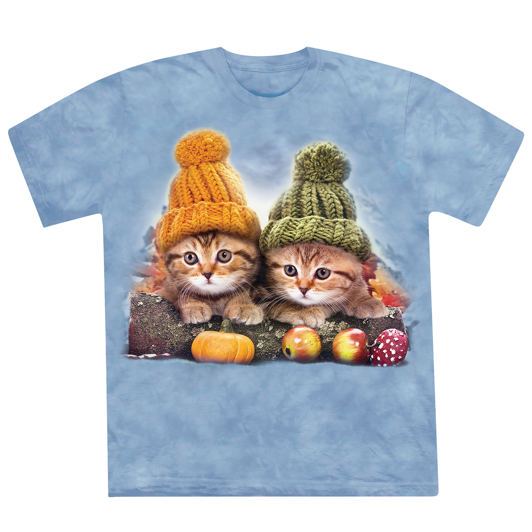 Fall Kittens in Beanie Hats Short-Sleeve T-Shirt