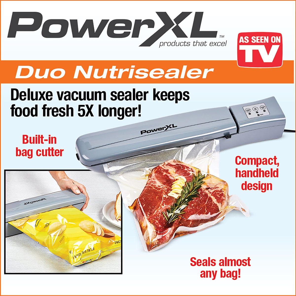 PowerXL Duo Nutrisealer Deluxe Vacuum Sealer Collections Etc.