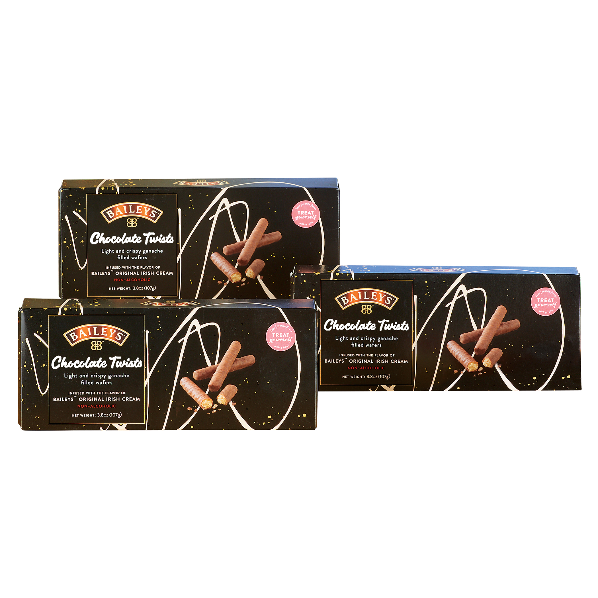 Baileys Chocolate Wafer Twists - Set of 3 Boxes Black