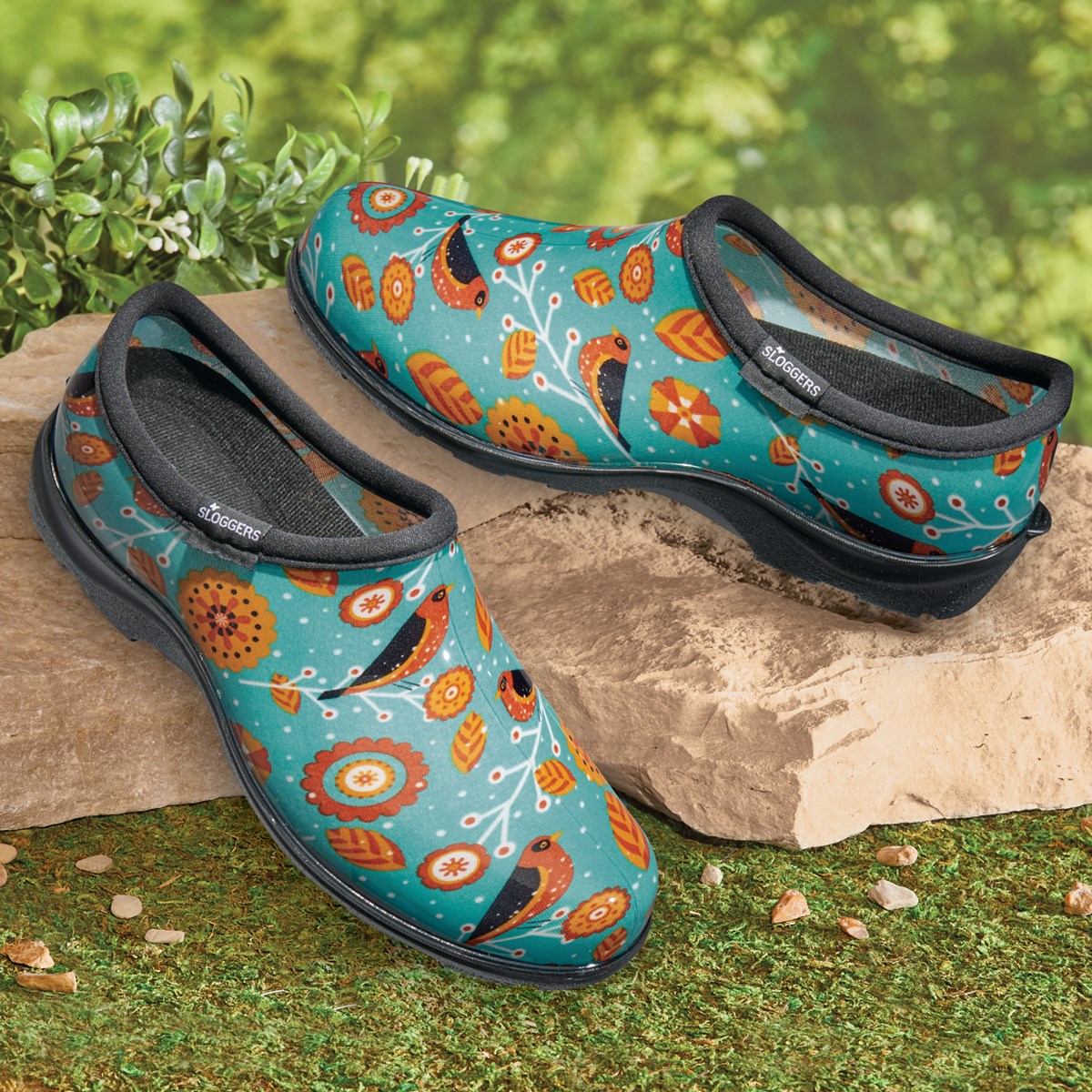 Turquoise Bird Sloggers Waterproof Garden Shoes Collections Etc.