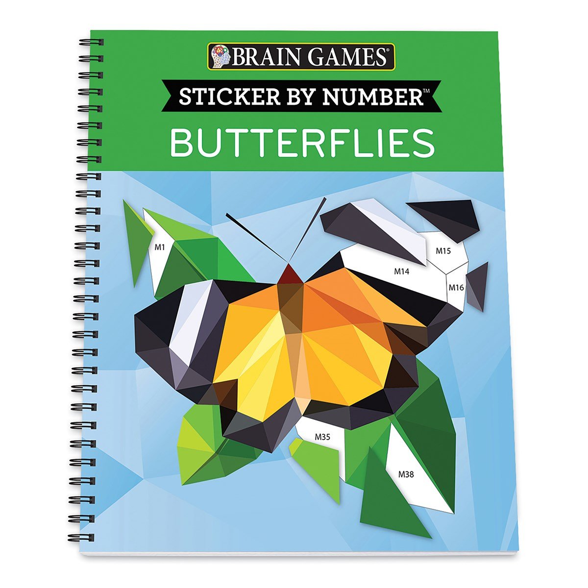 Brain Games Butterflies Sticker by Numbers Book Collections Etc.