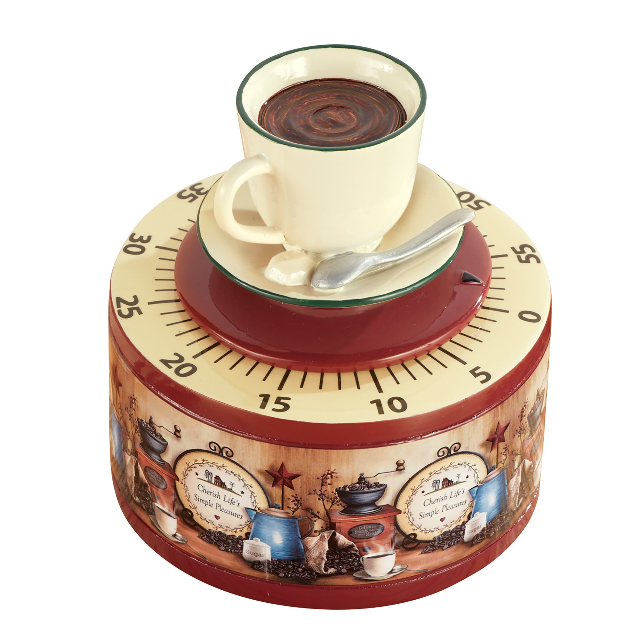 Hand-Painted Charming Country Coffee Kitchen Timer