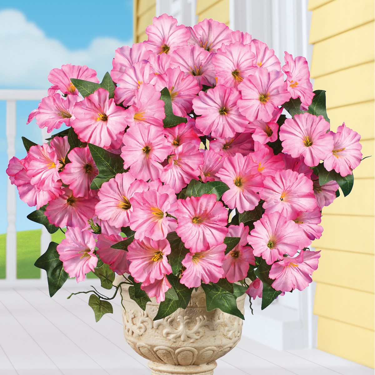 Artificial Petunia Floral Bushes Set of 3 Collections Etc.