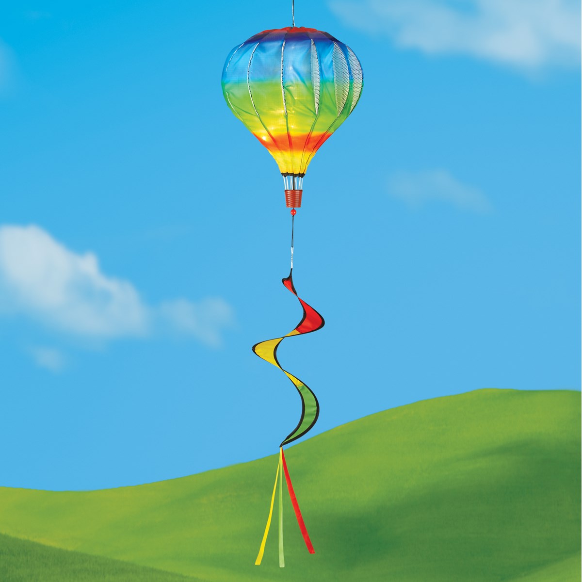 Solar Powered Colorful Hot Air Balloon Wind Spinner Collections Etc.