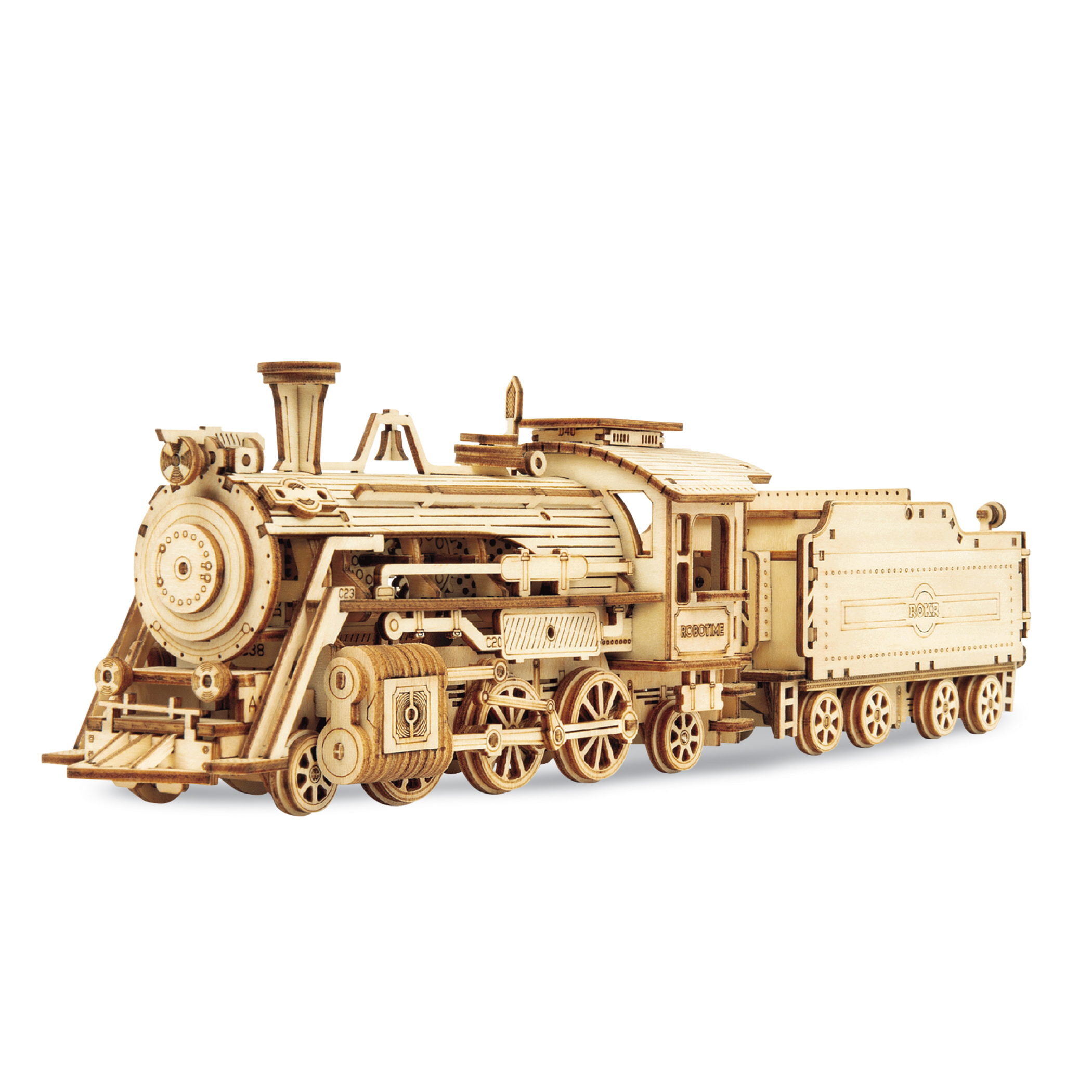 308-Piece Steam Express Train Wooden Construction Kit