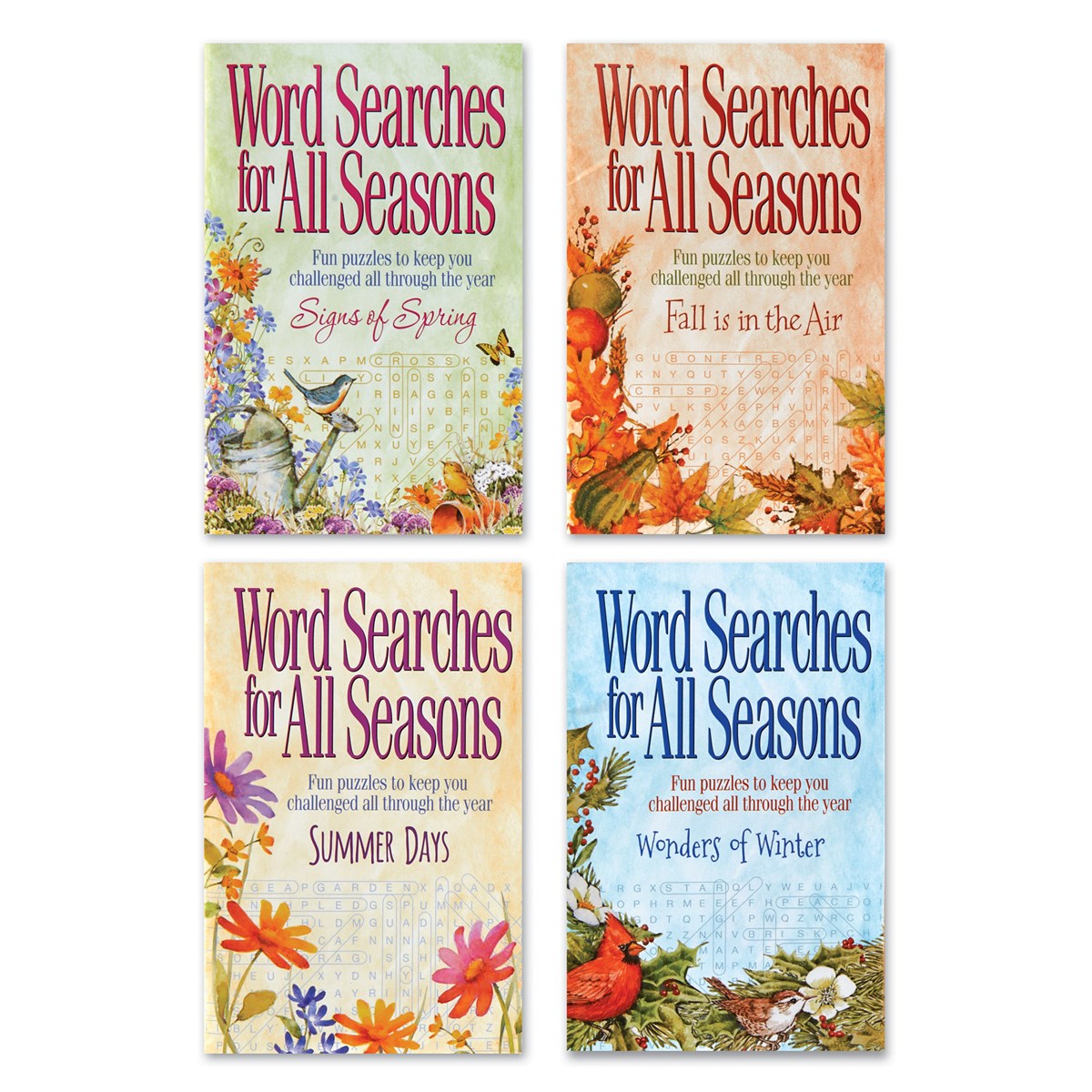 All Seasons Word Search Puzzle Books - Set of 4 | Collections Etc.