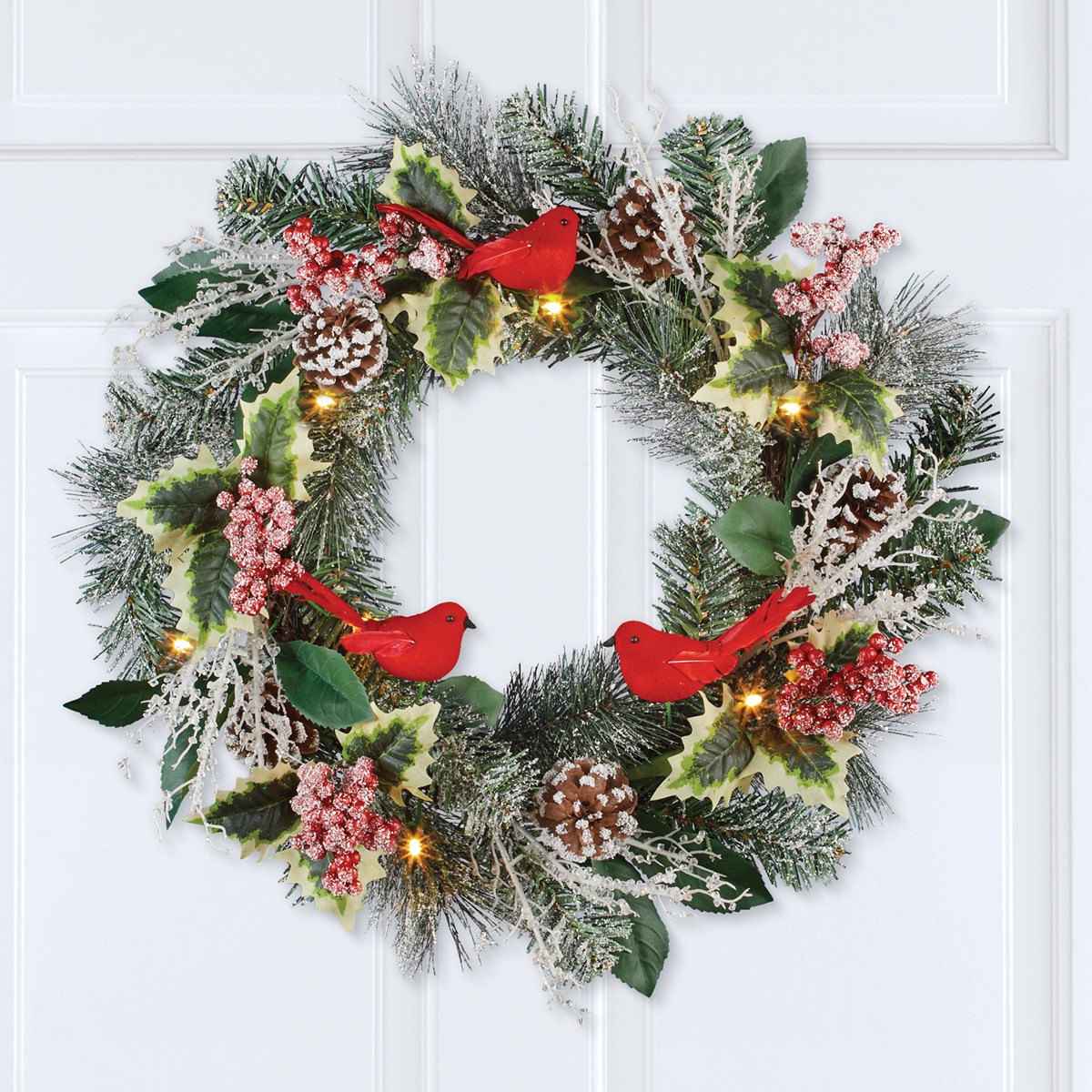 LED Lighted Frosted Pine Tabletop Tree | Collections Etc
