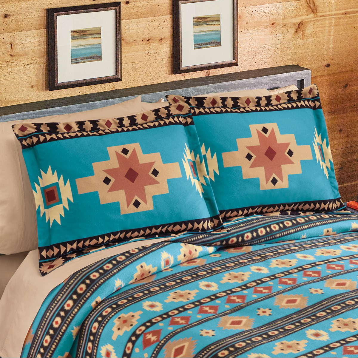 Colorful Aztec Southwest Fleece Pillow Sham Collections Etc.
