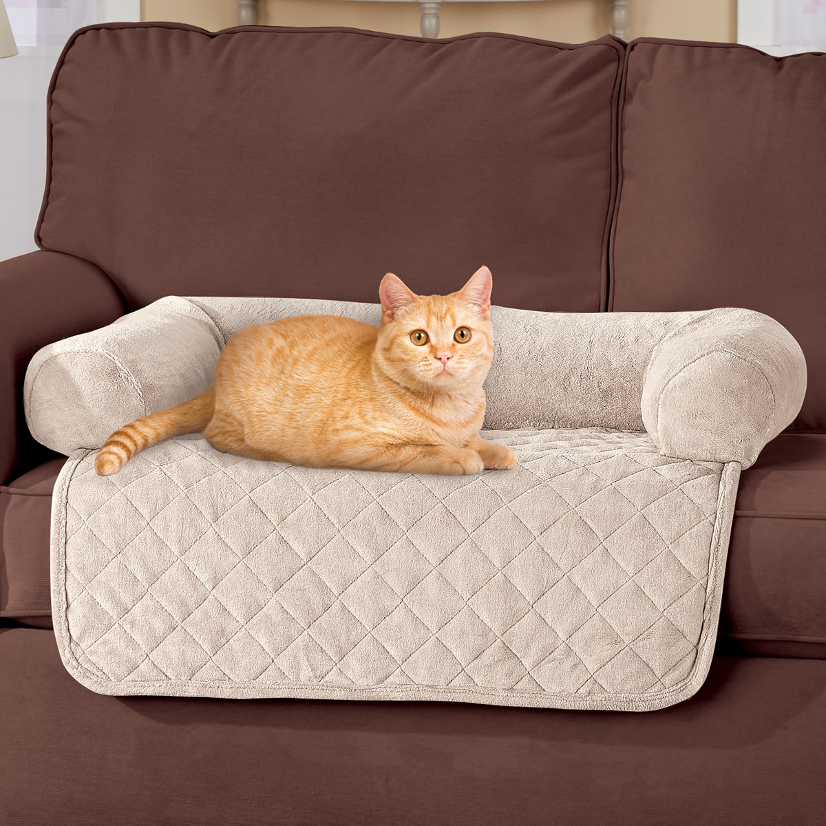 Pet Bolster Furniture Protector with Padded Headrest Collections Etc.