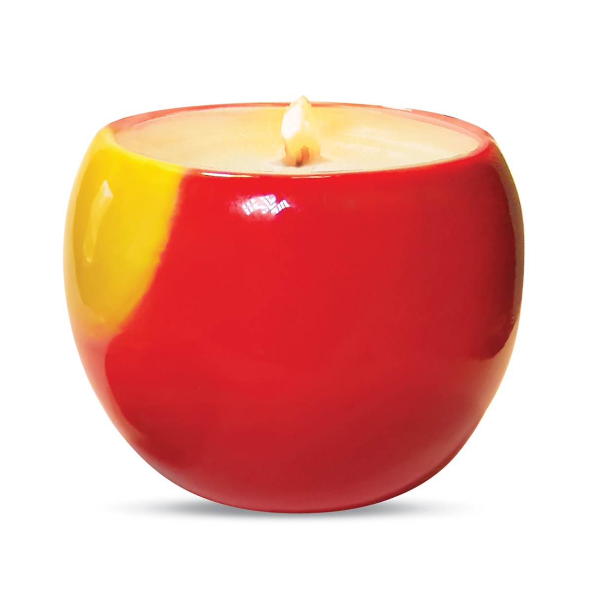 Charming Ceramic Apple Shaped Candle with Lid Collections Etc.