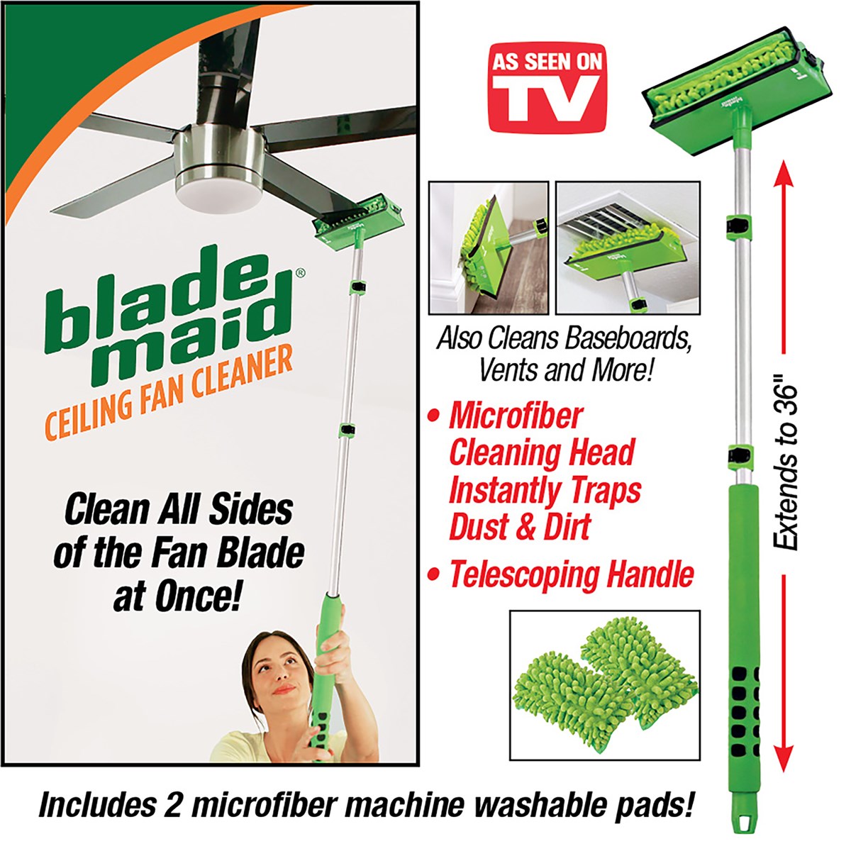 Blade Maid Ceiling Fan Microfiber Cleaning Pads Collections Etc.