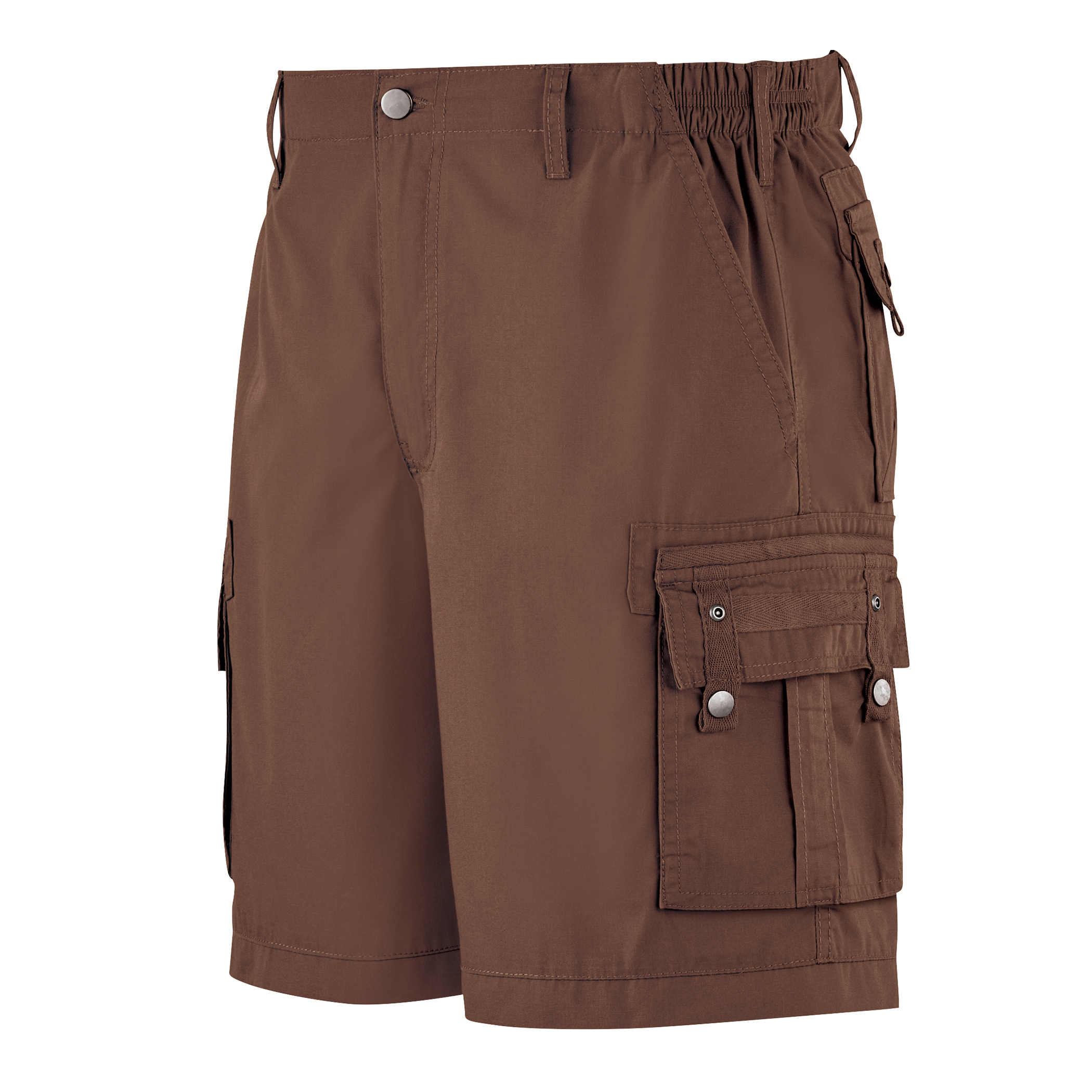 Men's Comfortable Men's Multi Pocket Cargo Shorts Brown Large