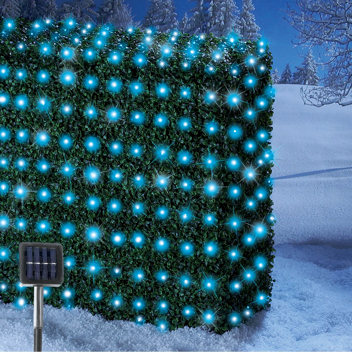 Outdoor Solar LED Christmas Net Lights with Steady or Flashing Modes Collections Etc.