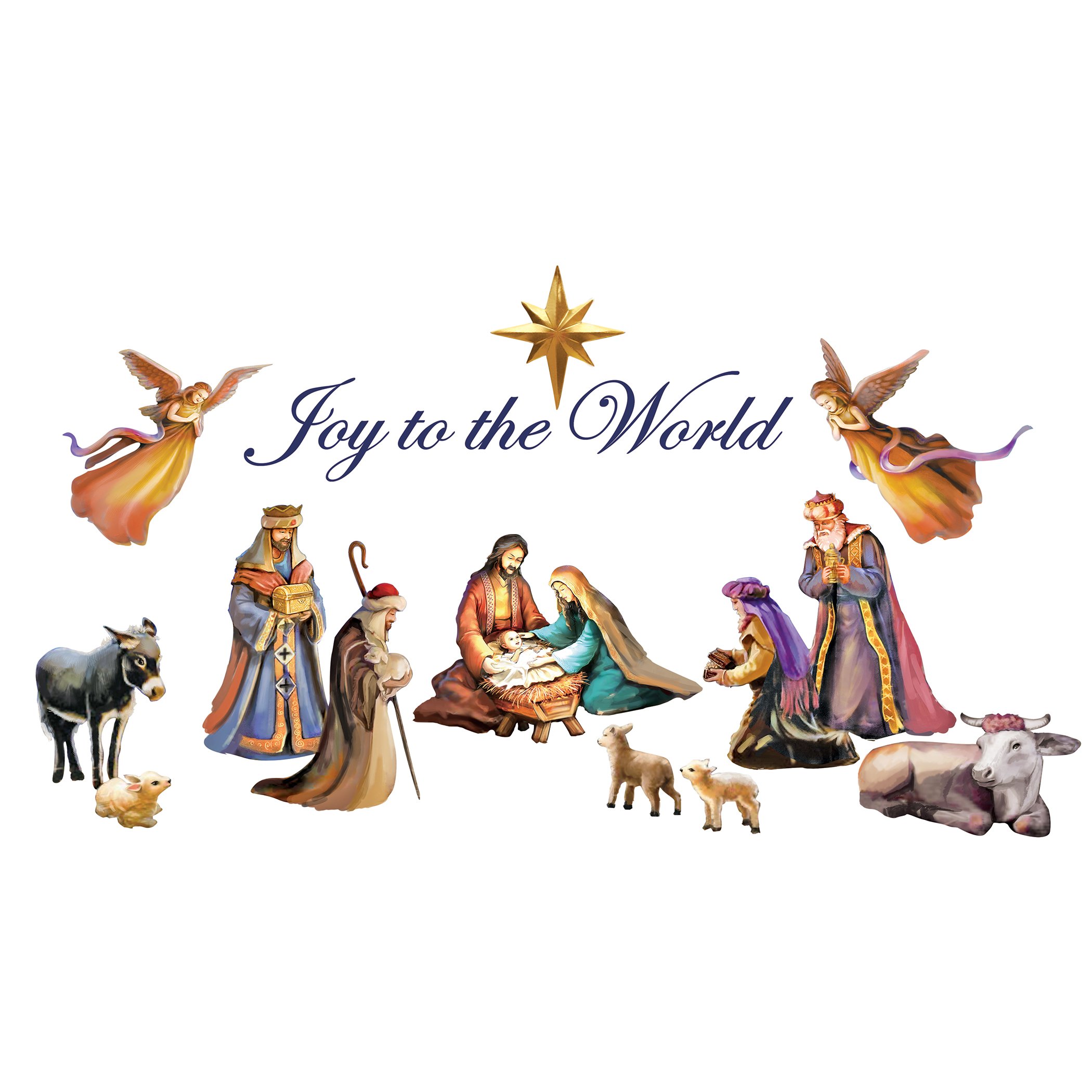 Joy to the World Christmas Nativity Garage Door Magnet NO SIZE