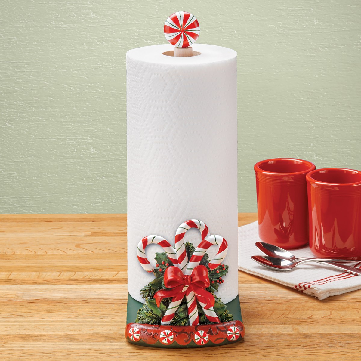 Candy Cane Kitchen Christmas Paper Towel Holder Collections Etc.
