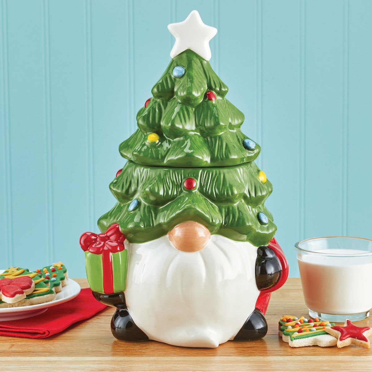 Christmas Gnome Ceramic Cookie Jar Collections Etc.