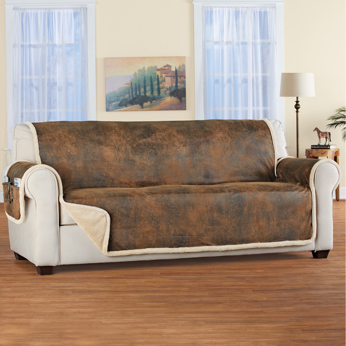 Reversible Faux Leather Furniture Cover Collections Etc.