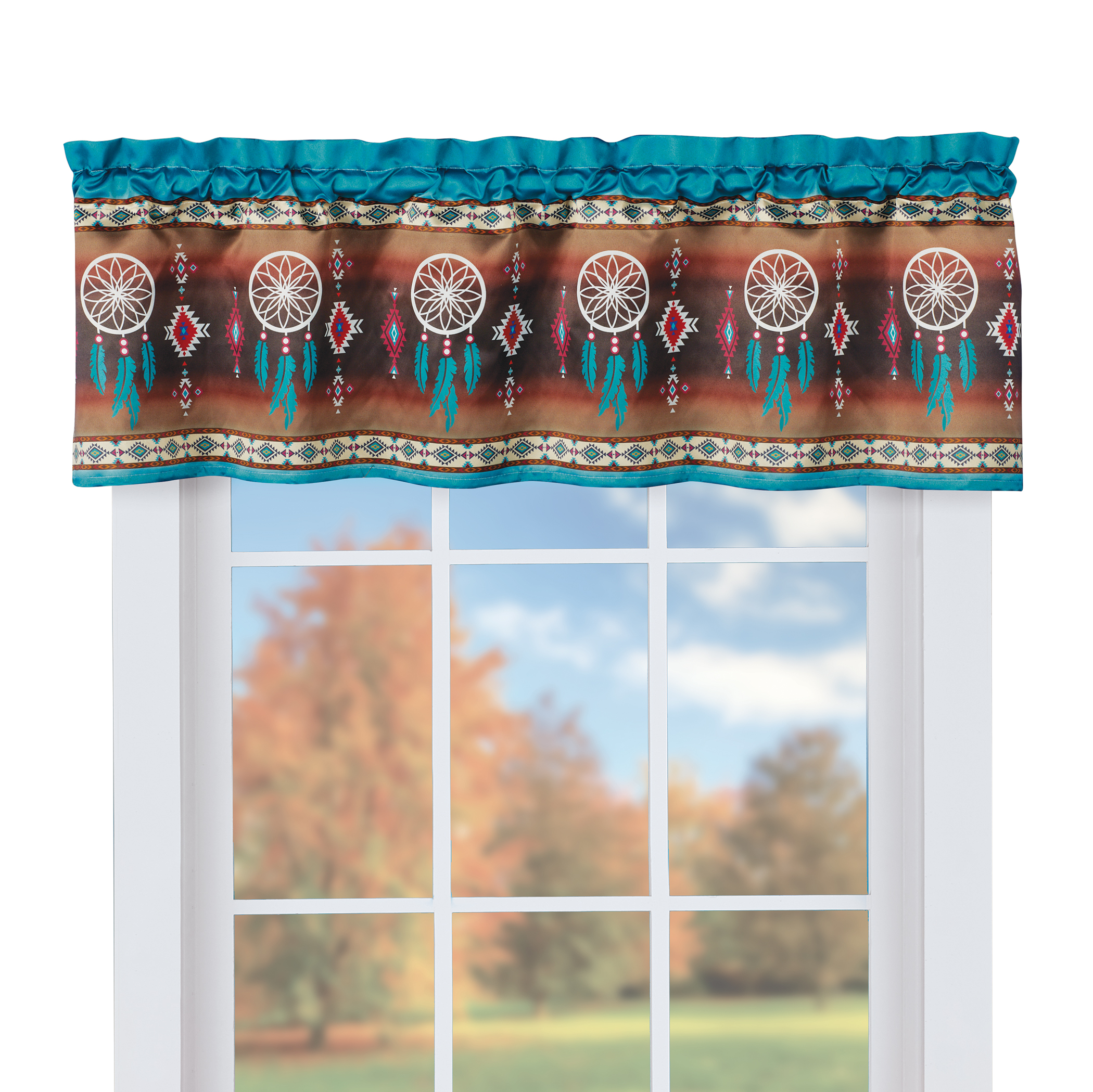 Southwest Dreamcatcher Printed Window Valance